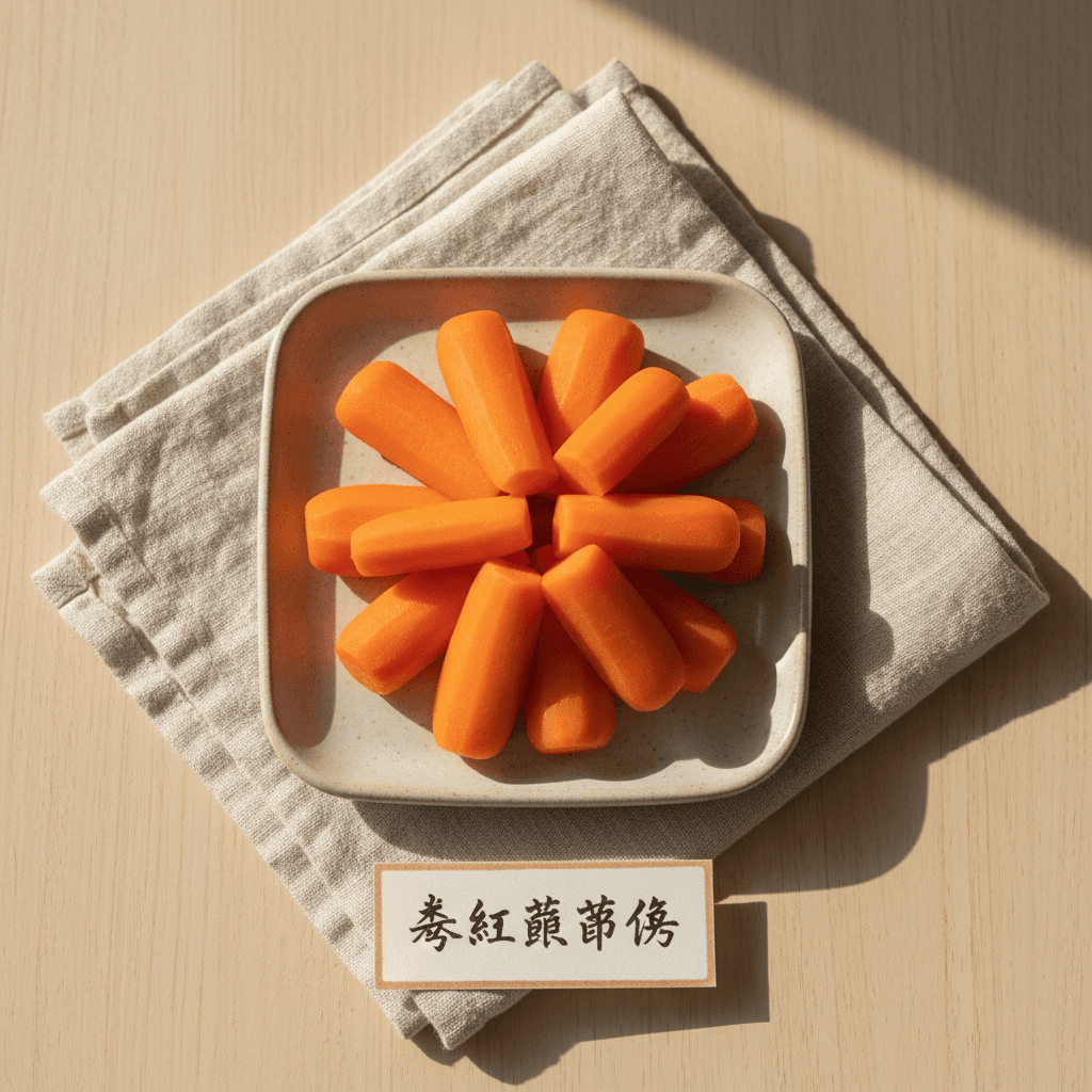 蒸紅蘿蔔條